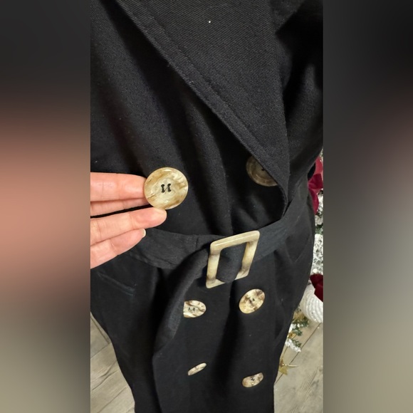 Ladies Waist Belt Blazer Double Breasted Casual Pockets Female Mini Suits Dress - Picture 3 of 14